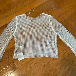 Sparkly mesh long sleeve shirt